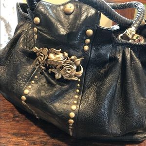 Juicy Couture Large Black Leather Bag
